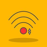 Wifi Filled Shadow Icon vector