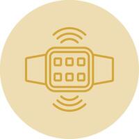 Connection Line Yellow Circle Icon vector
