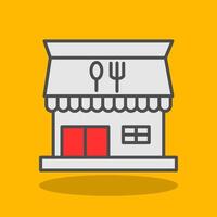 Restaurant Filled Shadow Icon vector