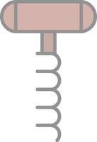 Corkscrew Line Filled Light Icon vector