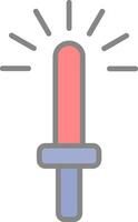 Light Stick Line Filled Light Icon vector