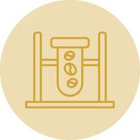 Quality Check Line Yellow Circle Icon vector