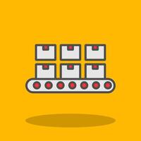 Conveyor Filled Shadow Icon vector