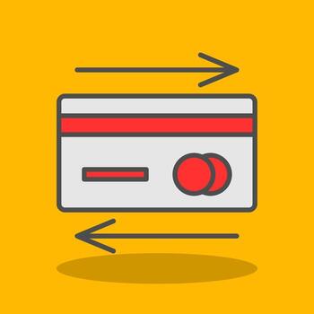 Payment Method Filled Shadow Icon vector