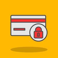 Secure Payment Filled Shadow Icon vector