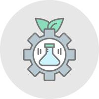 Bioengineering Line Filled Light Icon vector