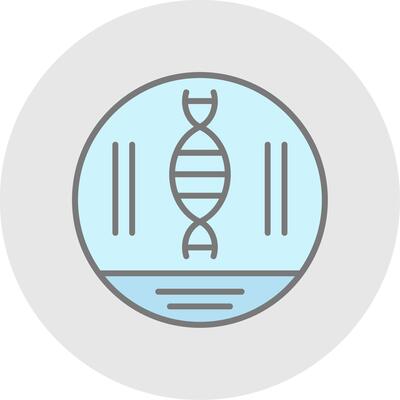 Dna Strand Line Filled Light Icon
