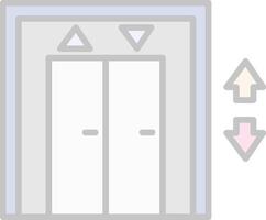 Elevator Line Filled Light Icon vector