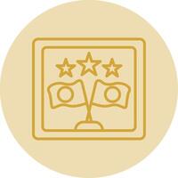 Frame Line Yellow Circle Icon vector