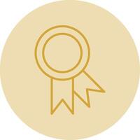 Ribbon Line Yellow Circle Icon vector