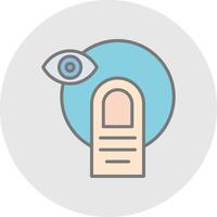 Modern Eye Line Filled Light Icon vector