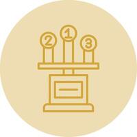 Leaderboard Line Yellow Circle Icon vector