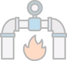 Gas Line Filled Light Icon vector