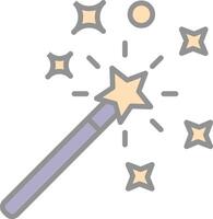 Magic Wand Line Filled Light Icon vector