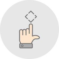 Gestures Line Filled Light Icon vector