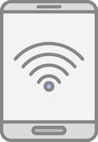 Wifi Line Filled Light Icon vector