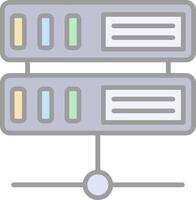 Server Line Filled Light Icon vector