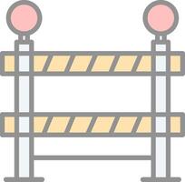 Barrier Line Filled Light Icon vector