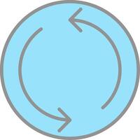 Repeat Line Filled Light Icon vector