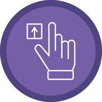 Hand Tap Line Multi Circle Icon vector