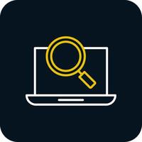 Searching Line Red Circle Icon vector