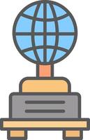 Globe Line Filled Light Icon vector