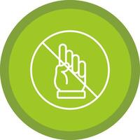 Prohibition Line Multi Circle Icon vector