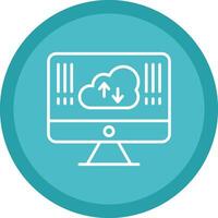 Computing Line Multi Circle Icon vector