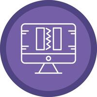 Broken Code Line Multi Circle Icon vector