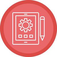 Tablet Line Multi Circle Icon vector