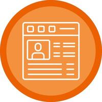 User Profile Line Multi Circle Icon vector