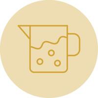 Pitcher Line Yellow Circle Icon vector