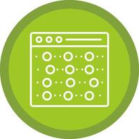 Recognition Line Multi Circle Icon vector
