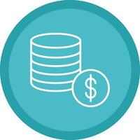 Coins Line Multi Circle Icon vector
