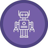 Robot Line Multi Circle Icon vector