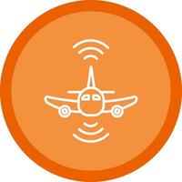 Aeroplane Line Multi Circle Icon vector