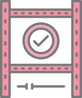 Movie Line Filled Light Icon vector