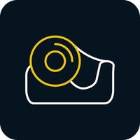 Tape Line Red Circle Icon vector