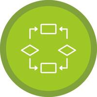 Algorithm Line Multi Circle Icon vector