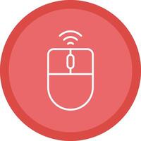 Wireless Mouse Line Multi Circle Icon vector