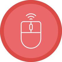 Wireless Mouse Line Multi Circle Icon vector