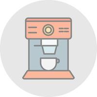 Coffee Machine Line Filled Light Icon vector