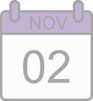 November Line Filled Light Icon vector