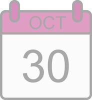 October Line Filled Light Icon vector