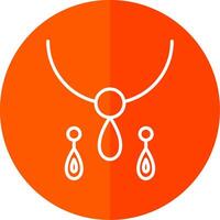 Jewelry Line Red Circle Icon vector