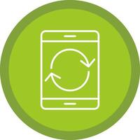 Restart Line Multi Circle Icon vector