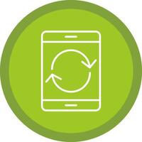 Restart Line Multi Circle Icon vector