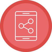 Sharing Line Multi Circle Icon vector