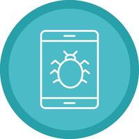 Bug Line Multi Circle Icon vector