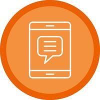 Chatting Line Multi Circle Icon vector